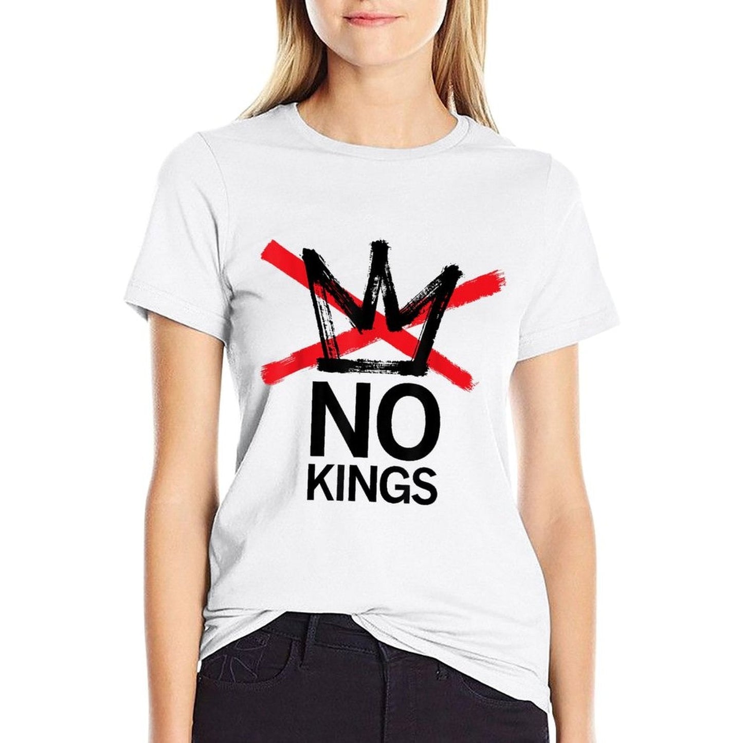 No Kings in America Political for Men Women - No Kings  Tagless Design T-Shirt