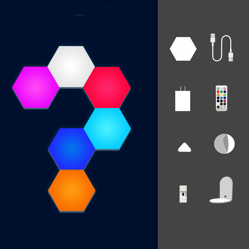 Quantum Induction Hexagon Wall Lights