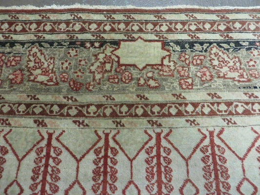4' X 6' Antique Handmade Turkish Tree Of Life Oriental Wool Rug Birds Red
