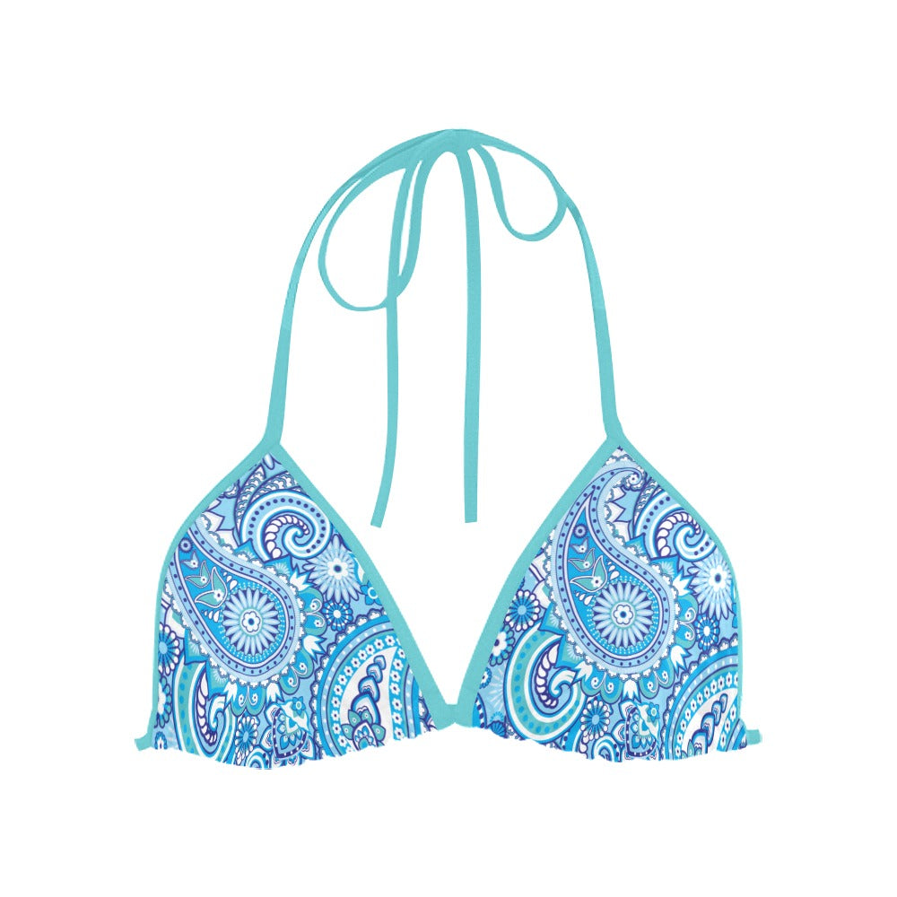 Paisley Retro Bikini Top and Bottom Set