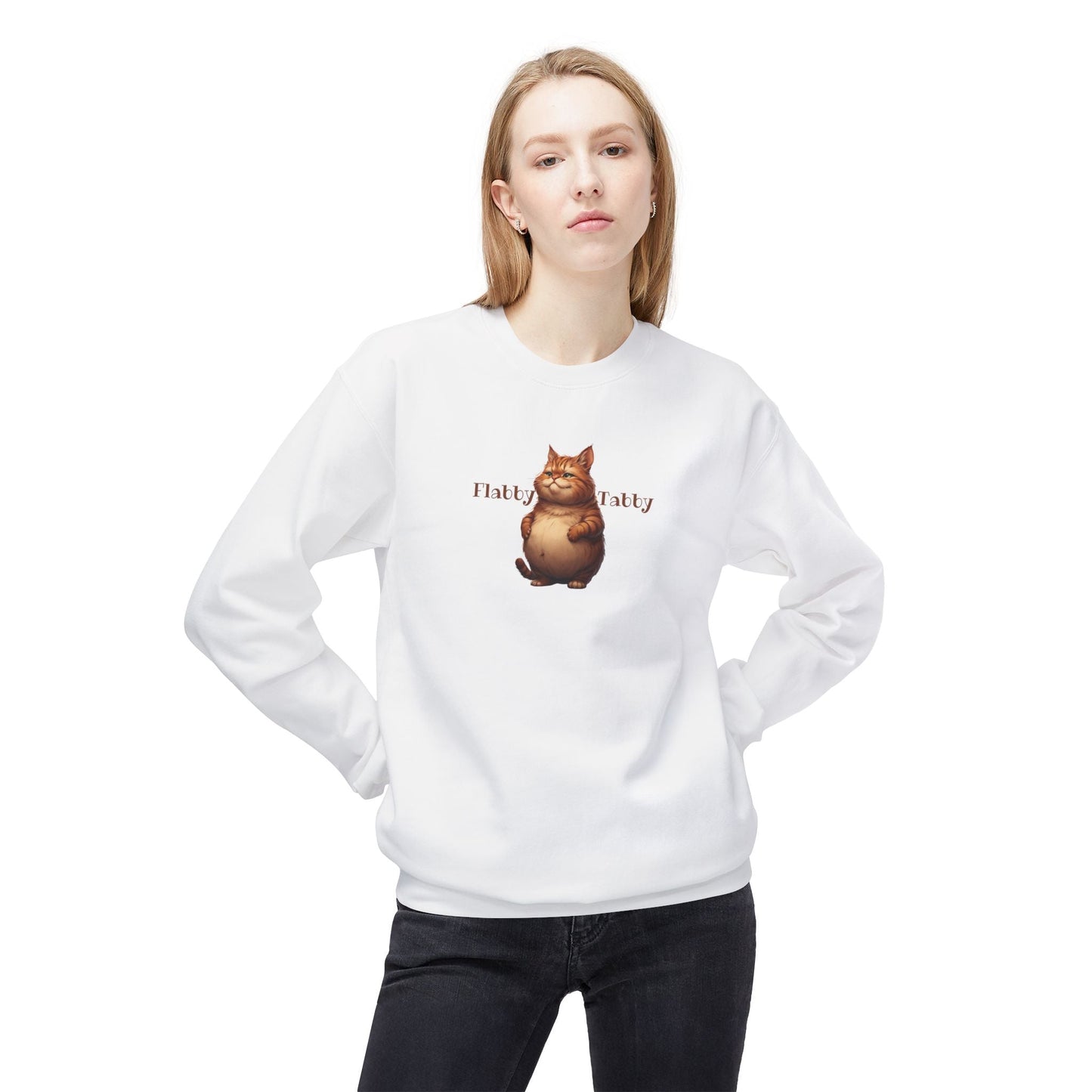 Flabby Tabby Fleece Sweatshirt