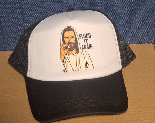 Adjustable Trucker Baseball Hat Flood It Again