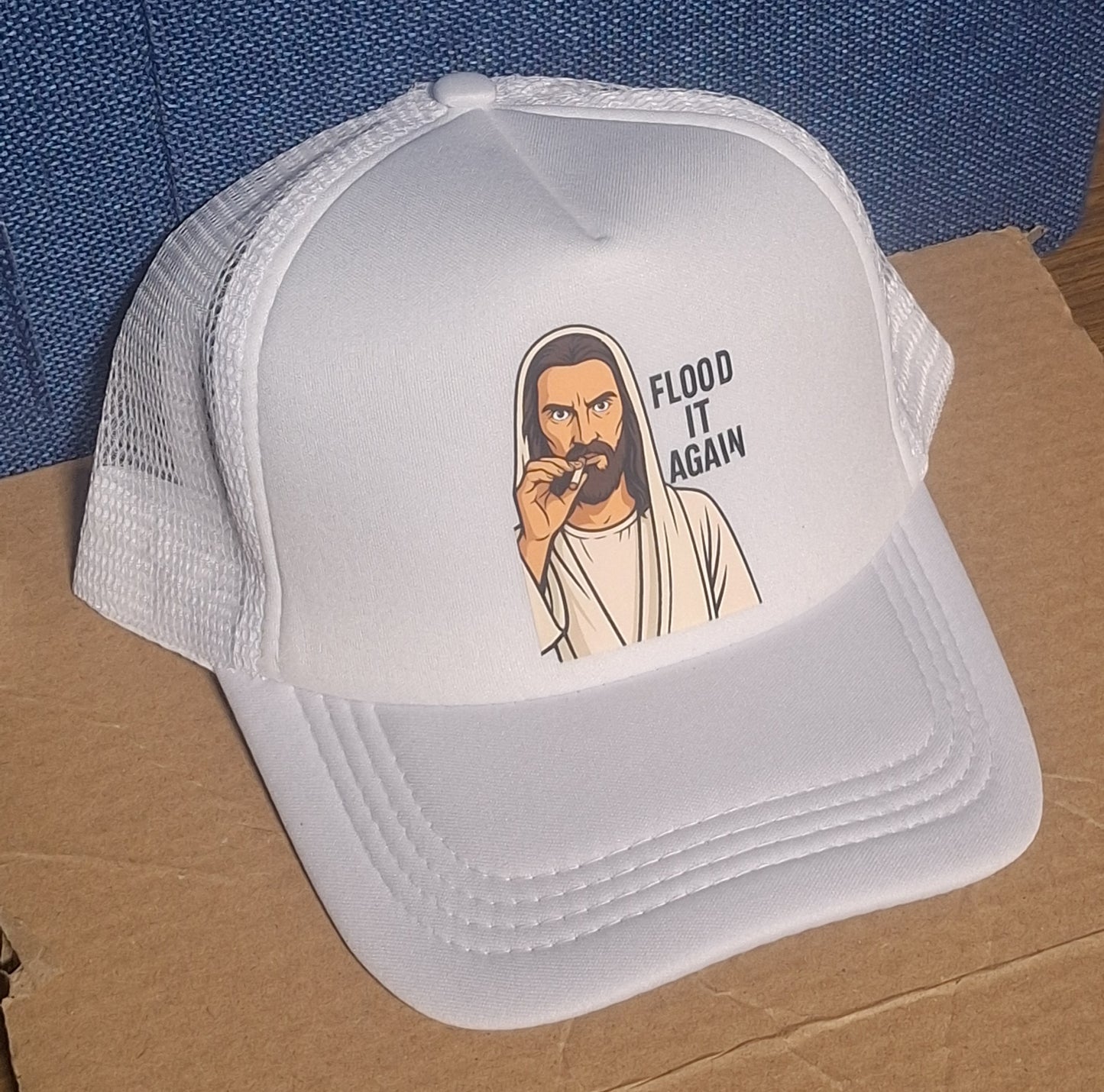 Adjustable Trucker Baseball Hat Flood It Again