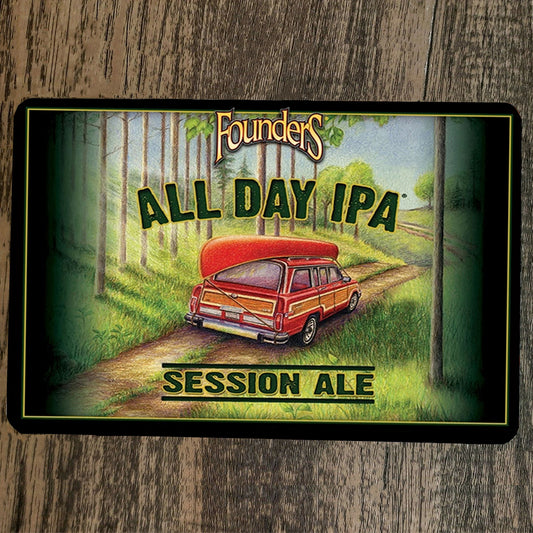 Founders All Day IPA Session Ale Beer Box Art 8x12 Metal Wall Bar Sign