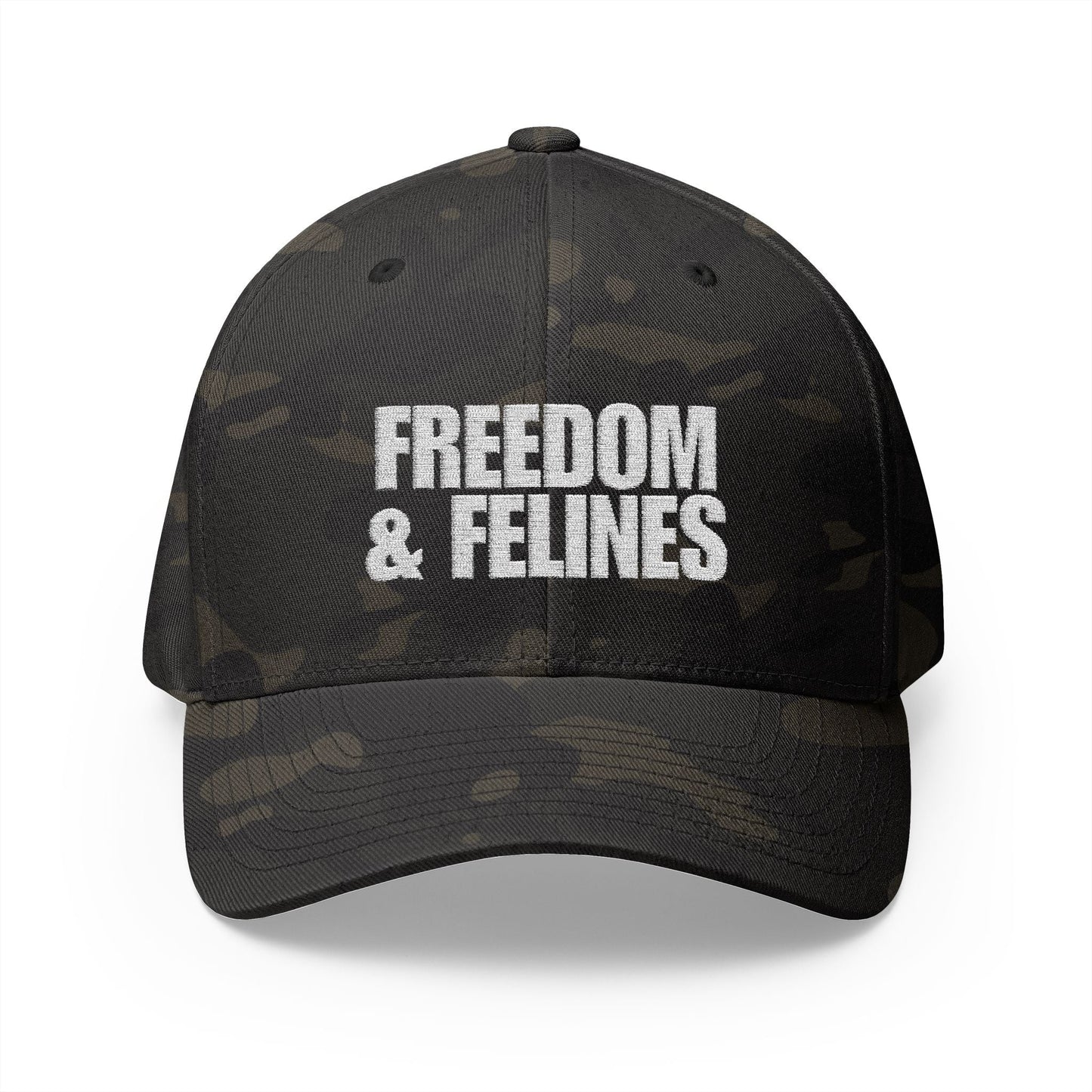 Freedom & Felines Camo Embroidered Hat