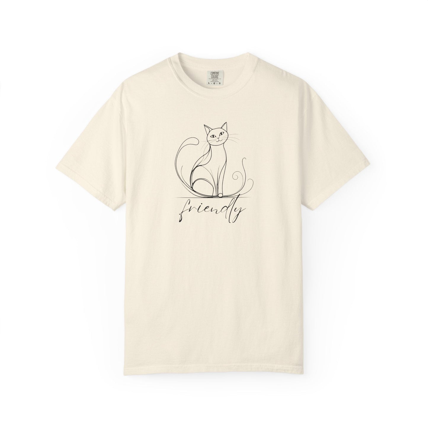 Friendly Cat Lover's Unisex Garment-Dyed T-Shirt