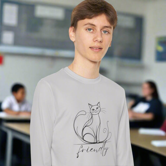 Friendly Cat Youth Long Sleeve Tee
