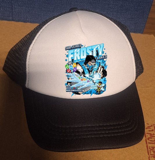 Adjustable Trucker Baseball Hat Cap Sub Zero Frosty Flakes Mortal Kombat