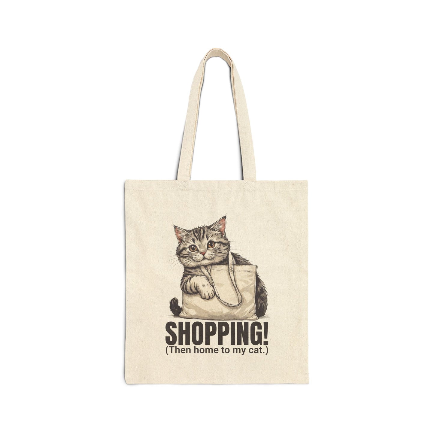 Funny Cat Shopping Tote Bag