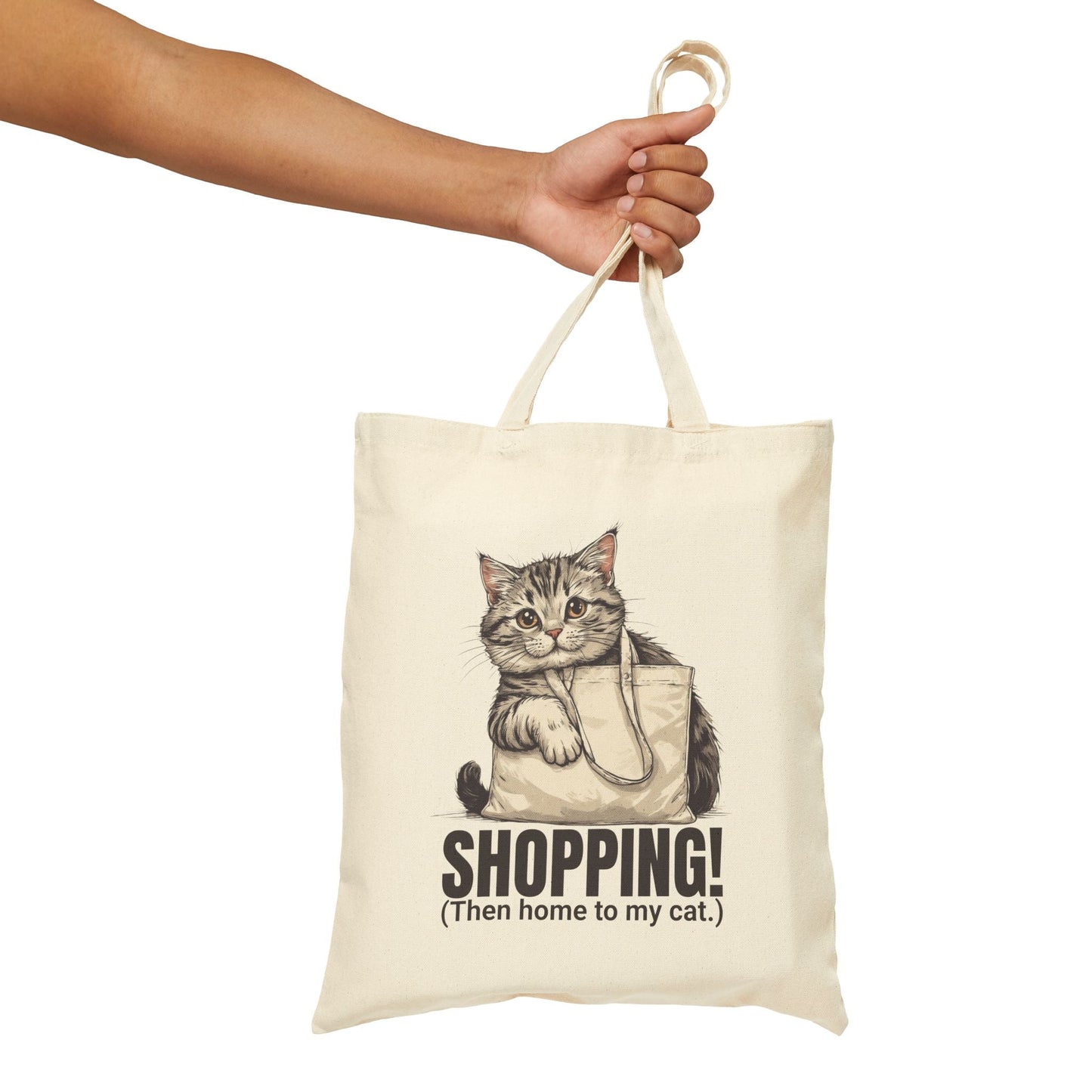 Funny Cat Shopping Tote Bag