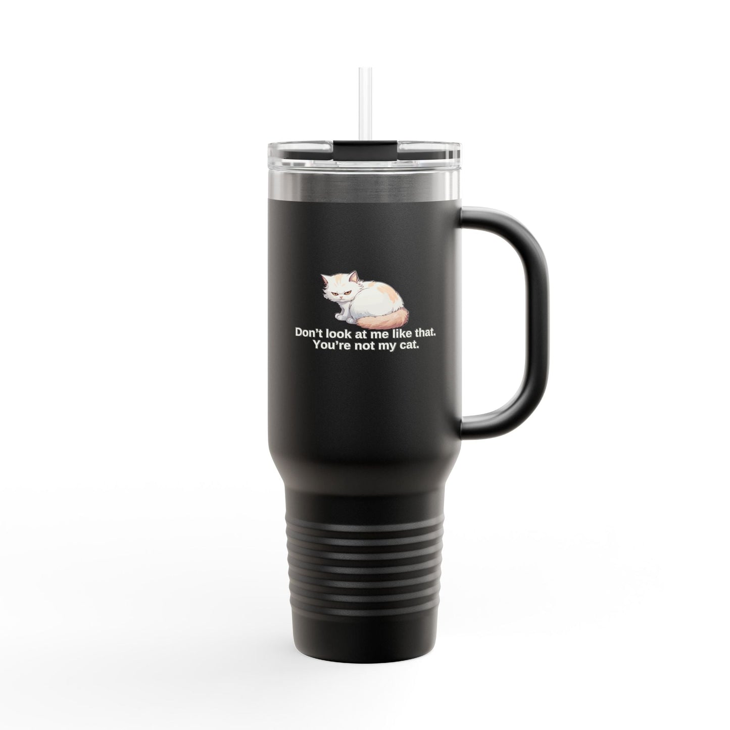 Funny Insulated Travel Mug - 40oz Cat Humor
