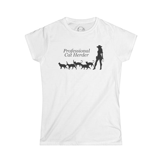 Funny Women's T-Shirt - Professional Cat Herder Tee
