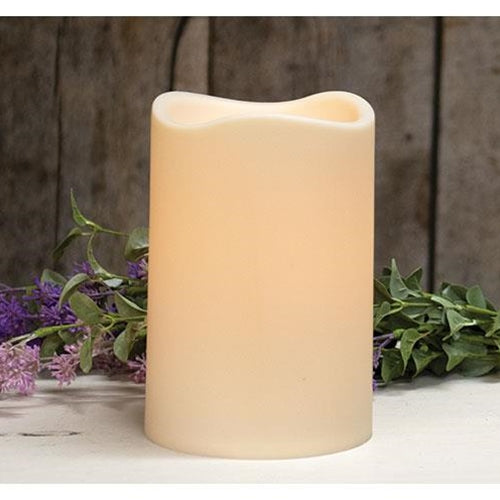 LED Bisque Finish Pillar 6x9