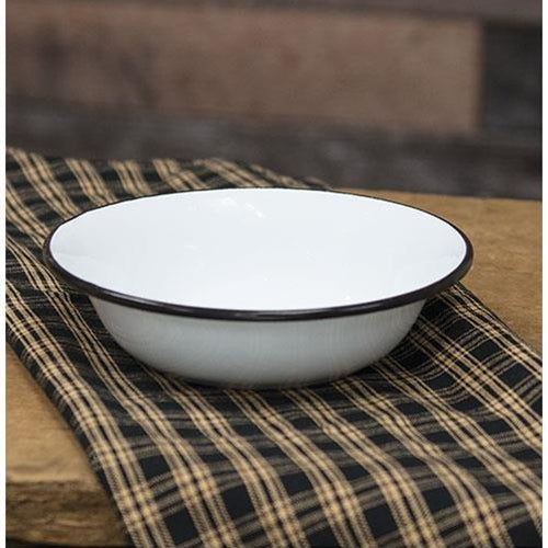 Black Rim Enamel Soup Bowl (Pack Of 4)