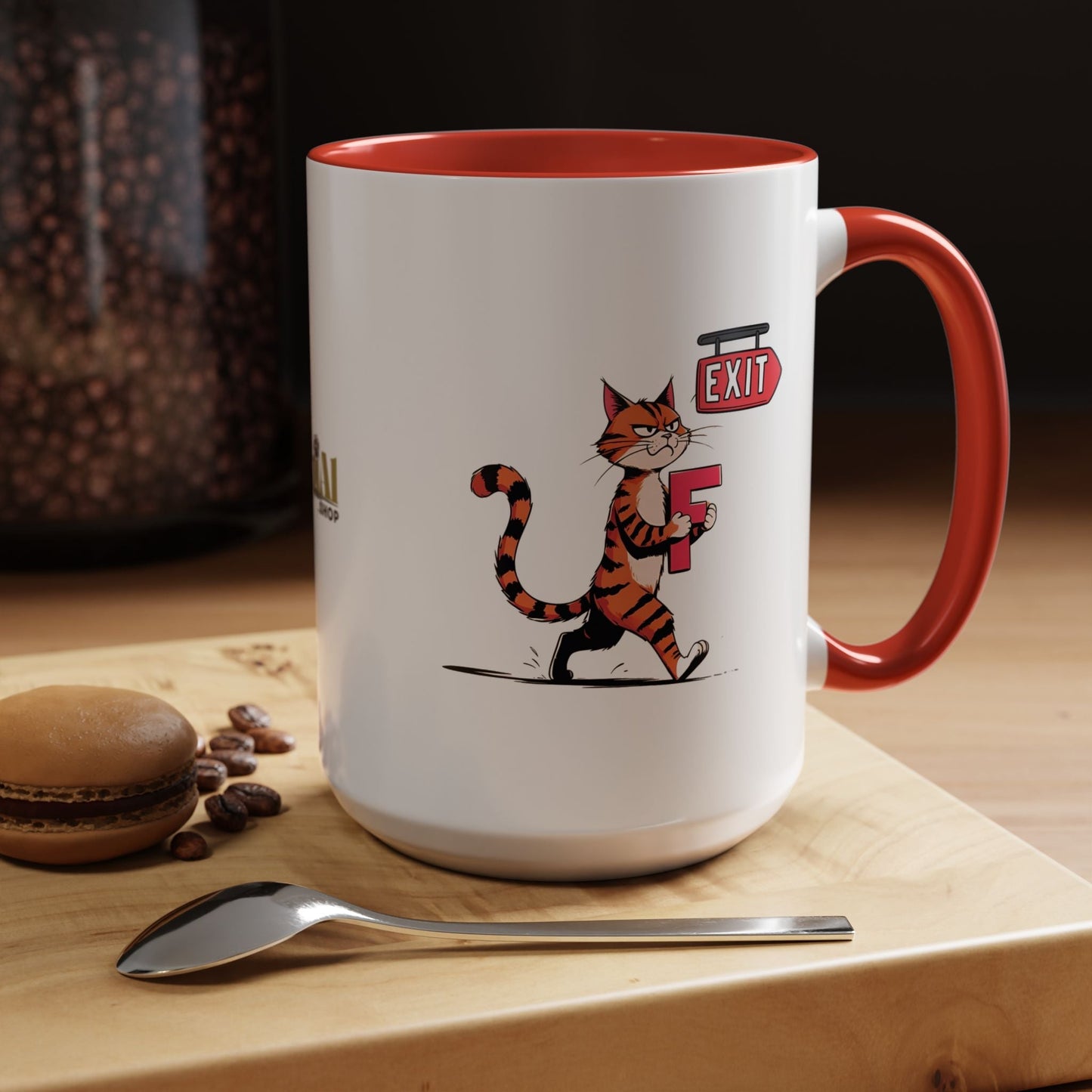 Getting the F Outta Here Cat Coffee Mug