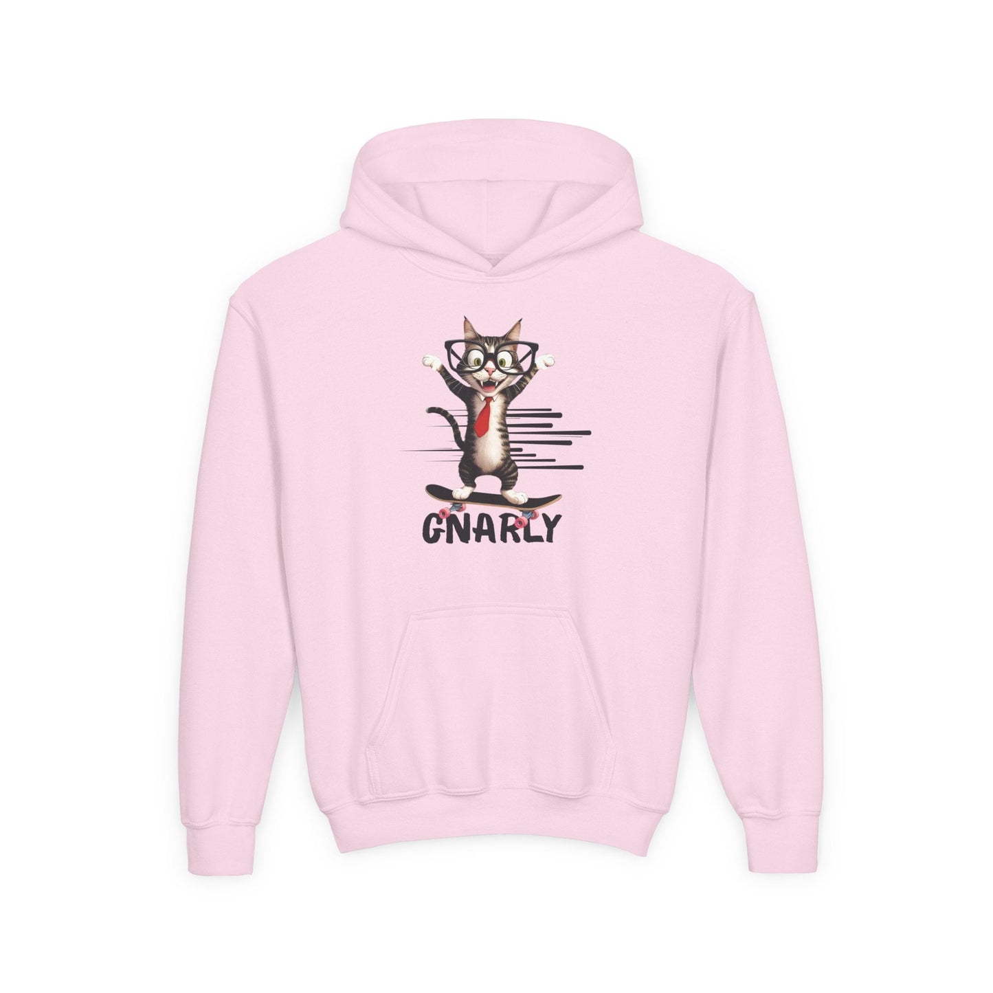 Gnarly Cat Youth Hoodie - Cool & Fun Sweatshirt for Kids