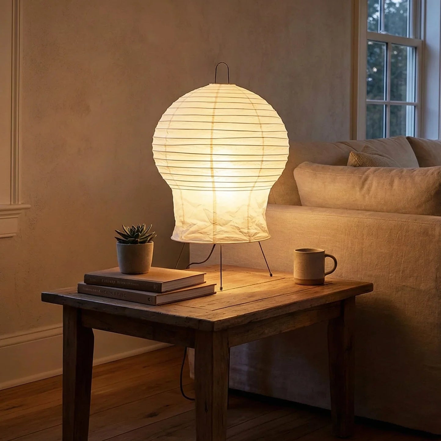 Akari Gourd Shaped 2N Table Lamp