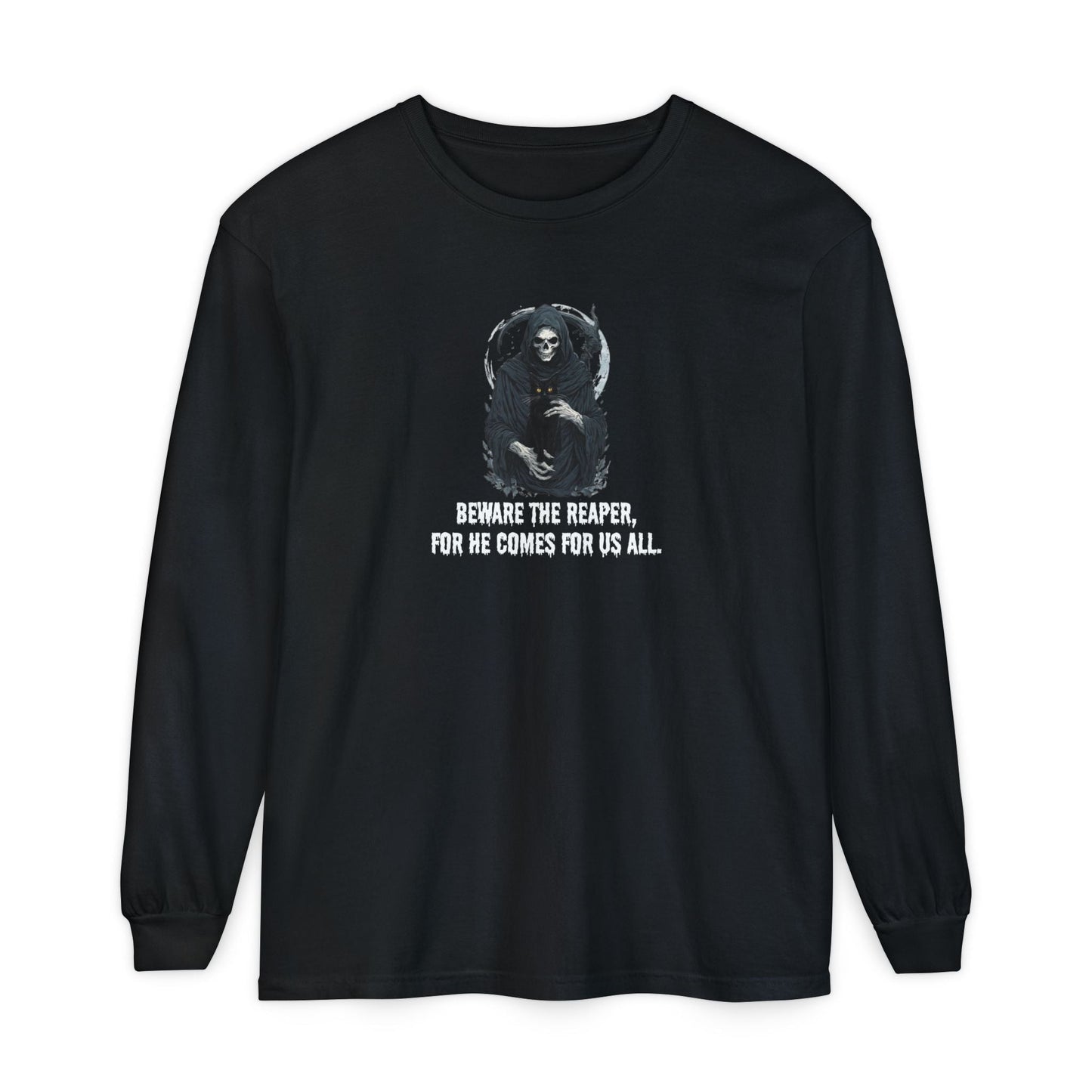 Grim Reaper Cat — Long Sleeve Tee
