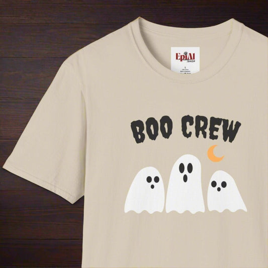 Halloween Boo Crew Unisex T-Shirt - Spooky Apparel for Ghost Lovers, Perfect Halloween Costume and Fall Fashion