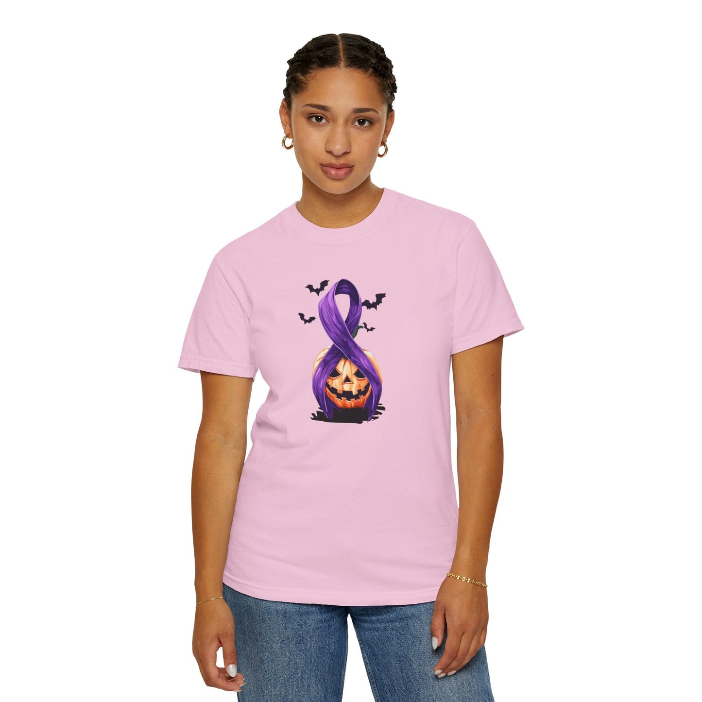 Spooky Season, Still Strong — Purple Ribbon Halloween Tee