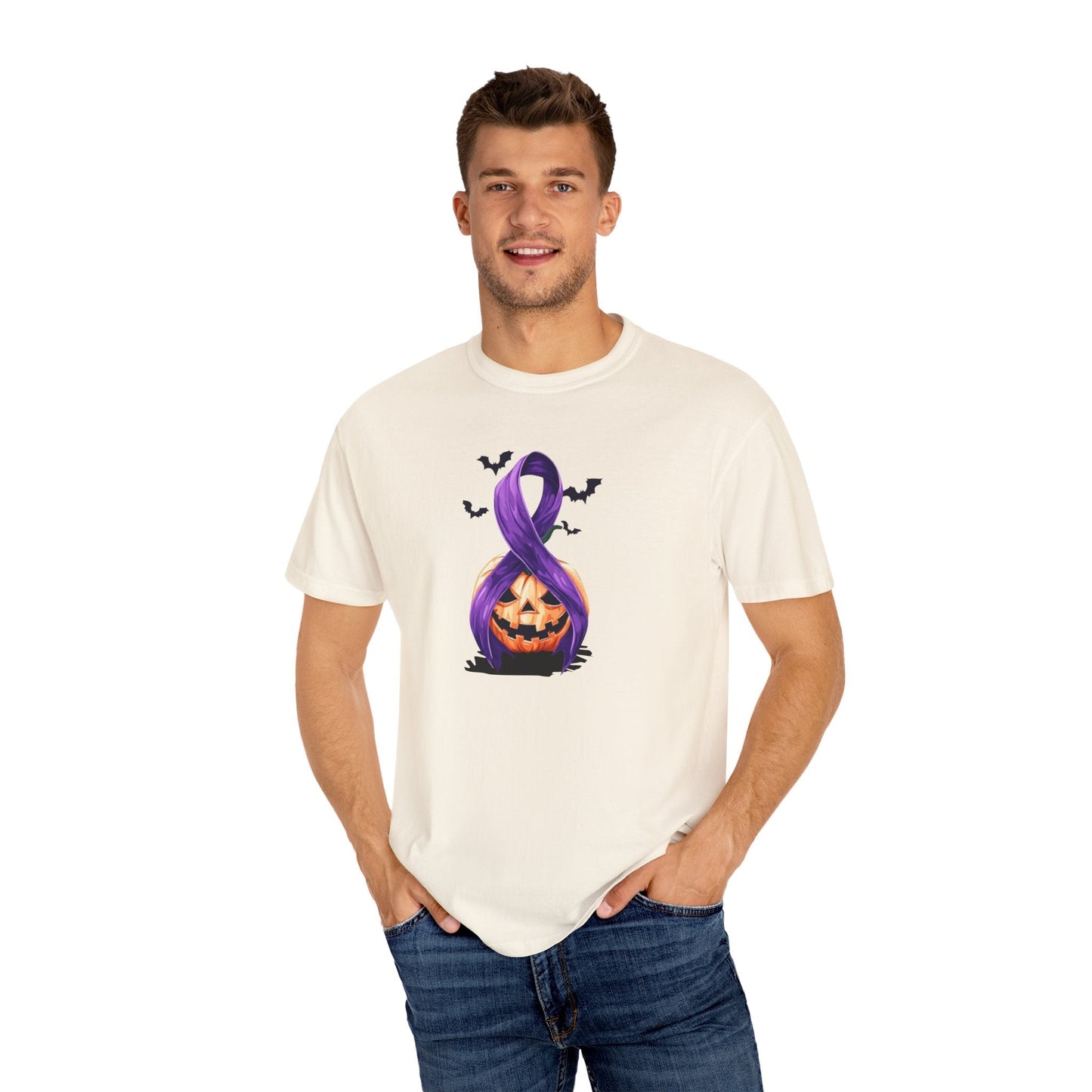 Spooky Season, Still Strong — Purple Ribbon Halloween Tee