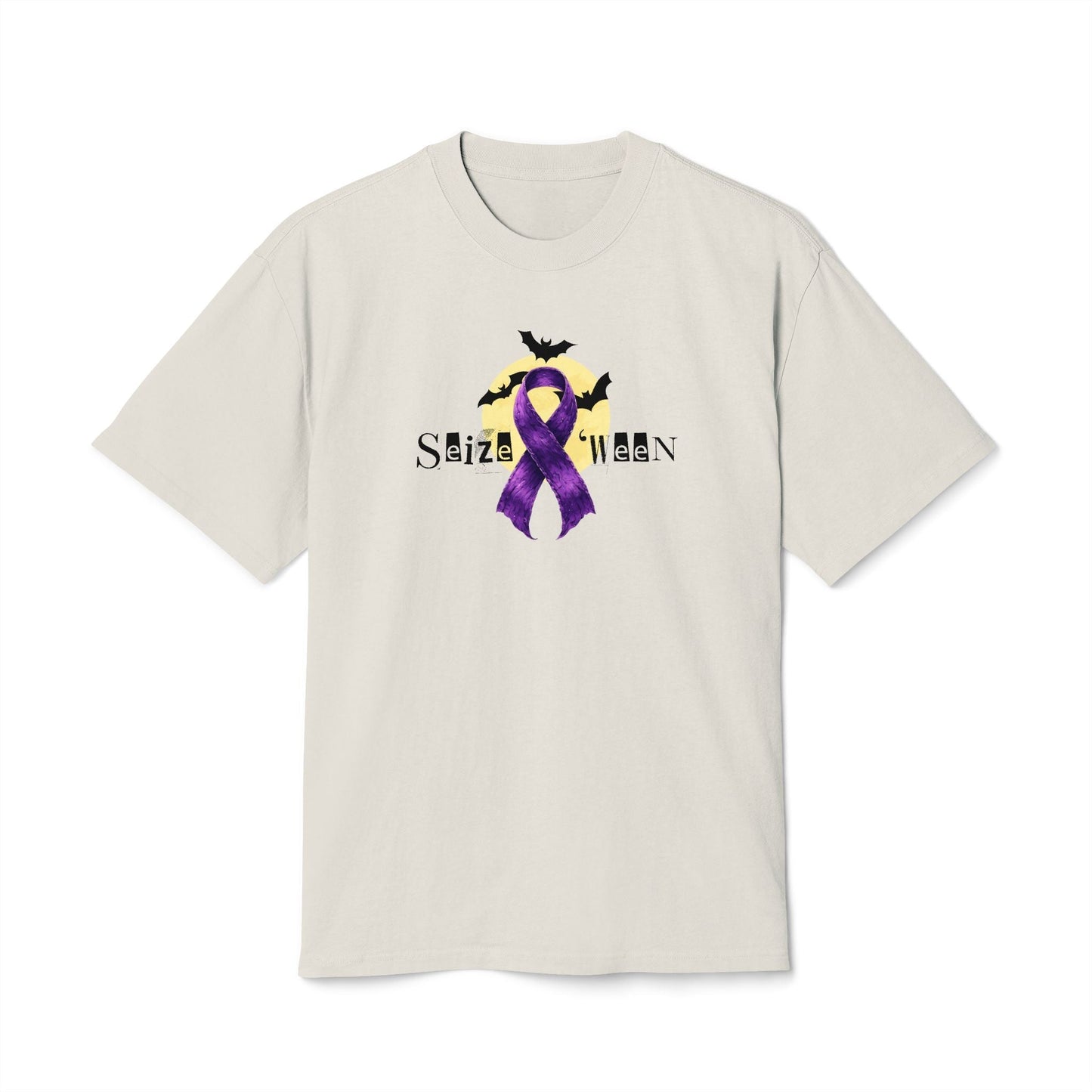 Halloween Purple Ribbon Unisex Faded Tee