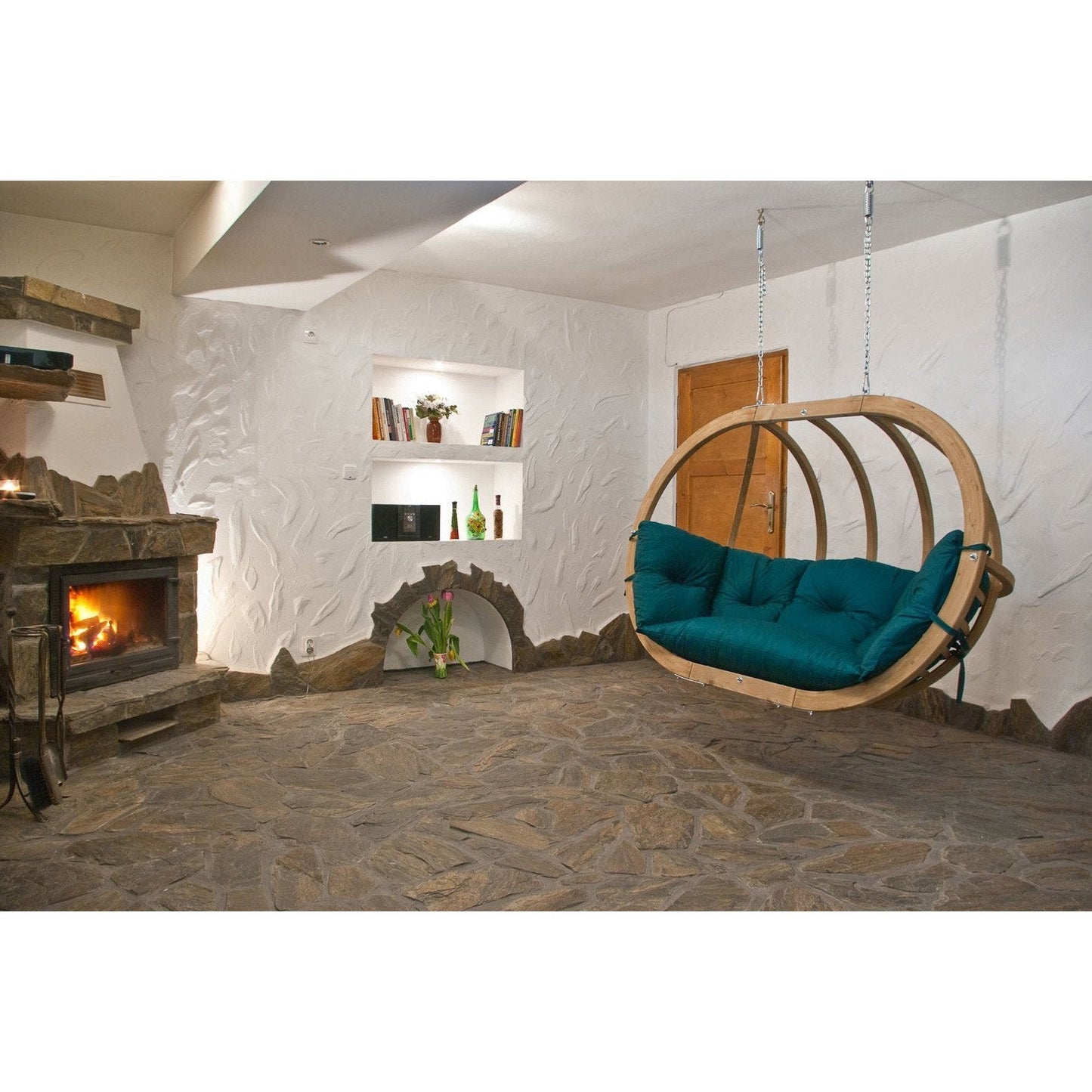 Amazonas Globo Royal Double Seater Hanging Chair with Cushions & Stand Set