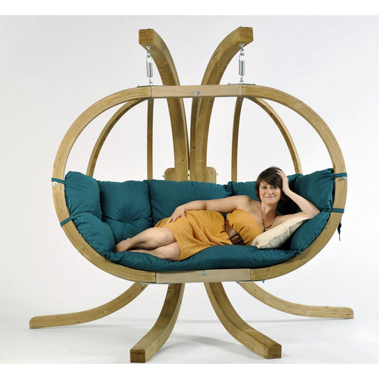 Amazonas Globo Royal Double Seater Hanging Chair with Cushions & Stand Set
