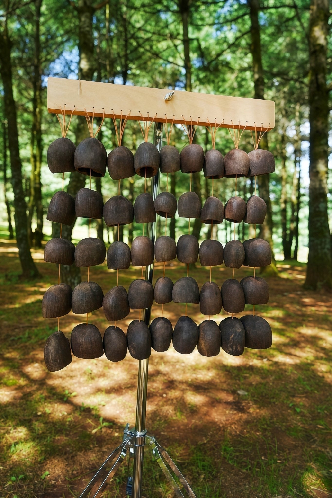 Handmade Salin Seed Shell Bar Chime – Natural Rainforest Decor