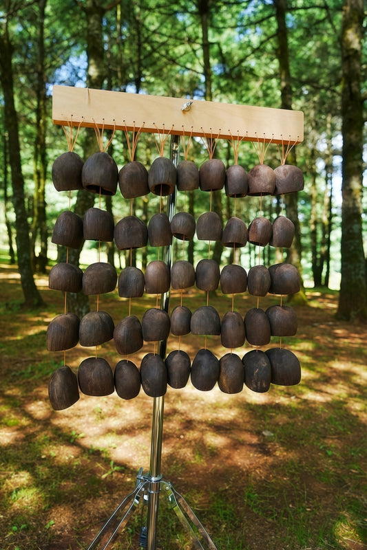 Handmade Salin Seed Shell Bar Chime – Natural Rainforest Decor