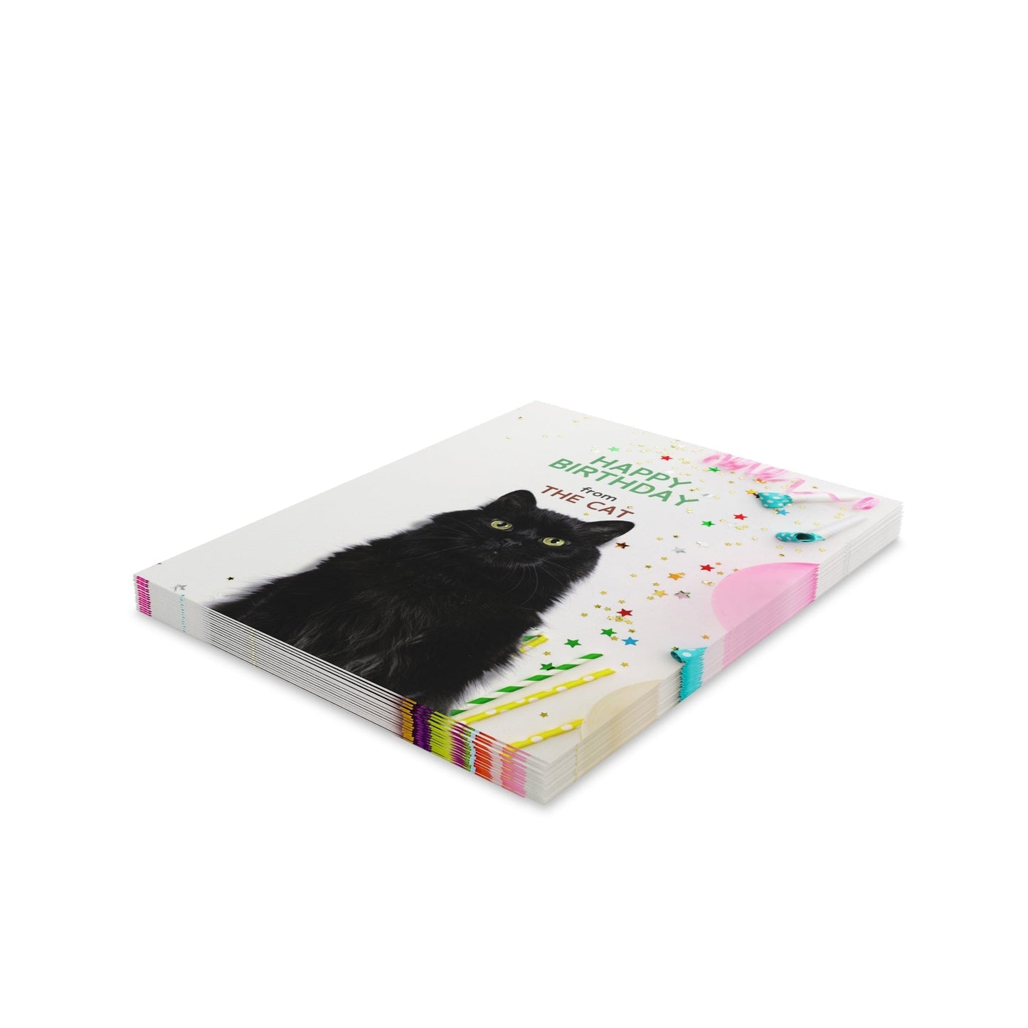 Happy Birthday from the Cat Greeting Cards, blank inside