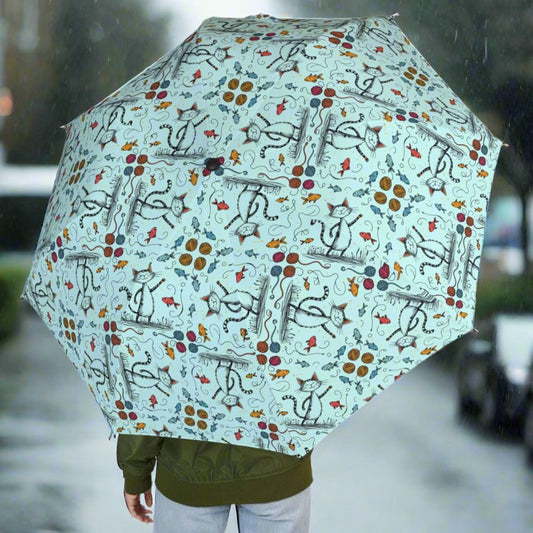 Happy Cat Patterned Umbrella for Every Occasion