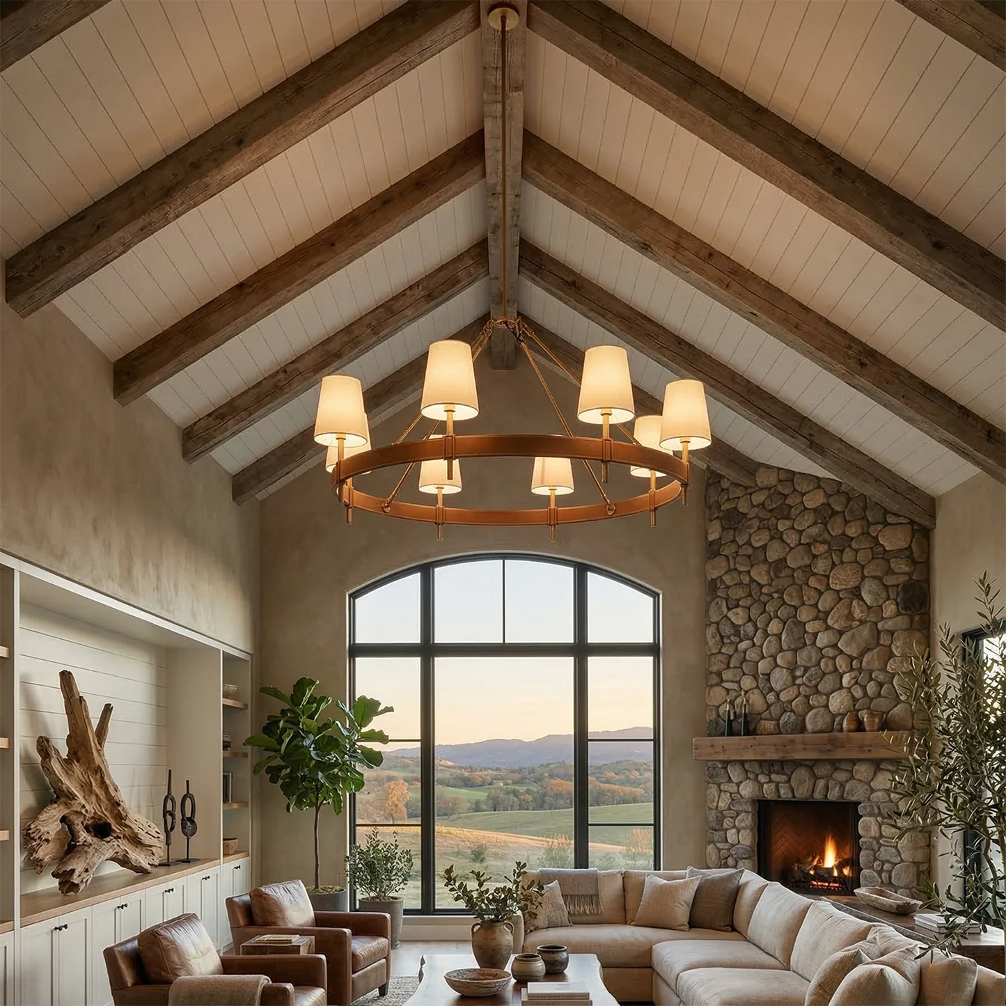 Hastings Leather Chandelier