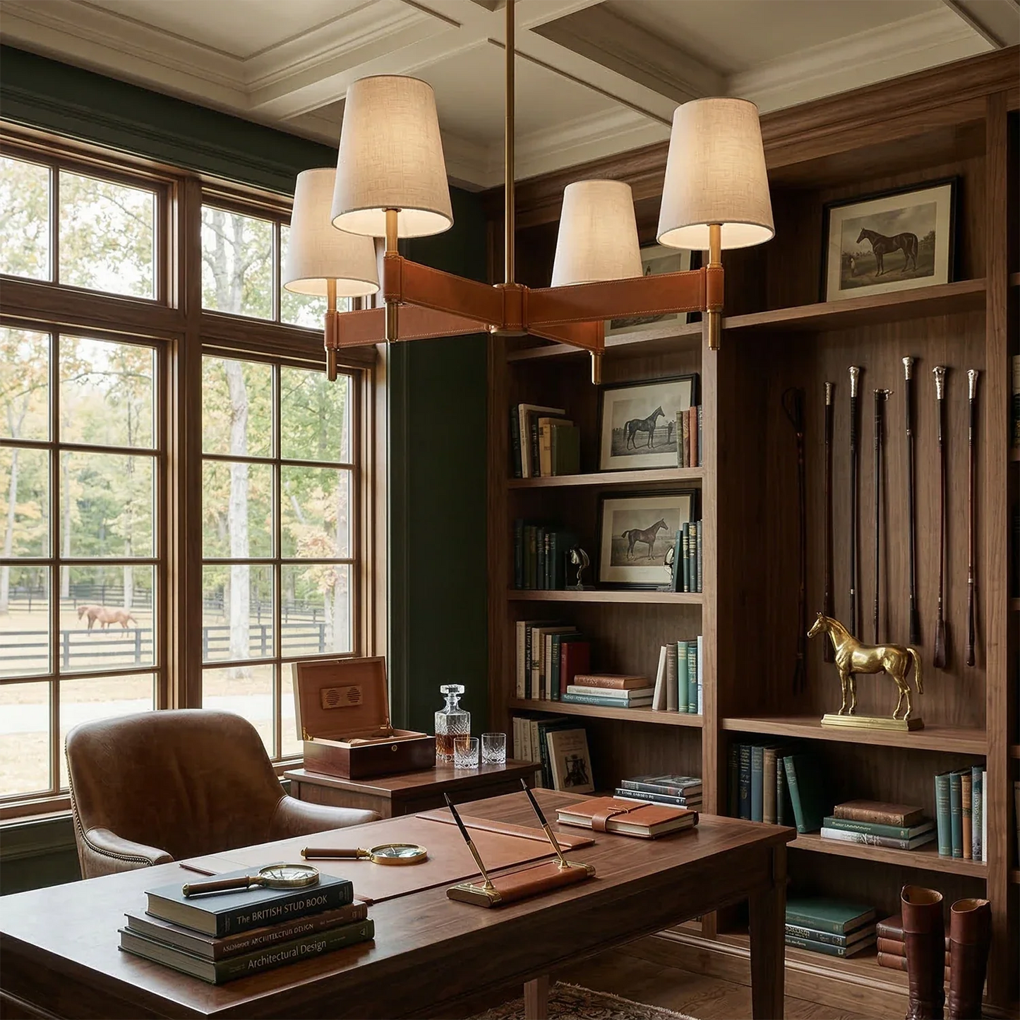 Hastings Leather Chandelier