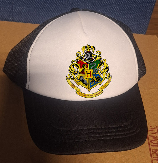 Adjustable Trucker Baseball Hat Cap Hogwarts Shield Logo Harry Potter