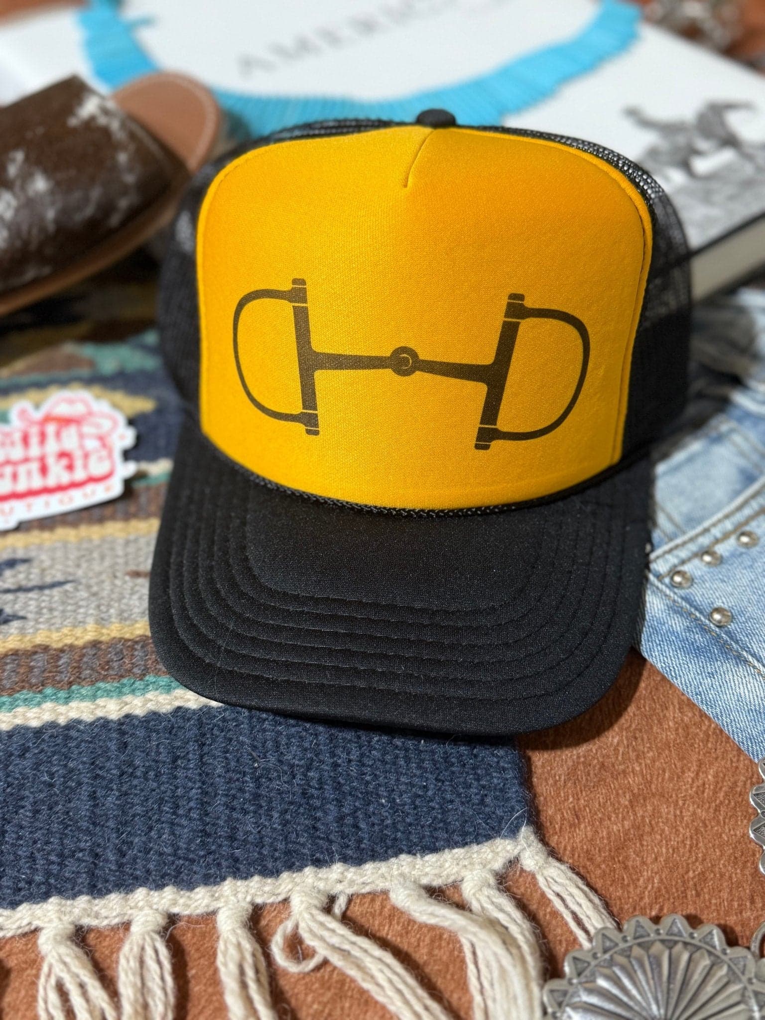 Western Horse Bit Trucker Hat