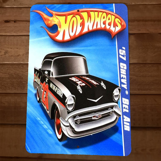 Hot Wheels Car Poster 8x12 Metal Wall Sign 57 Chevy Bel Air