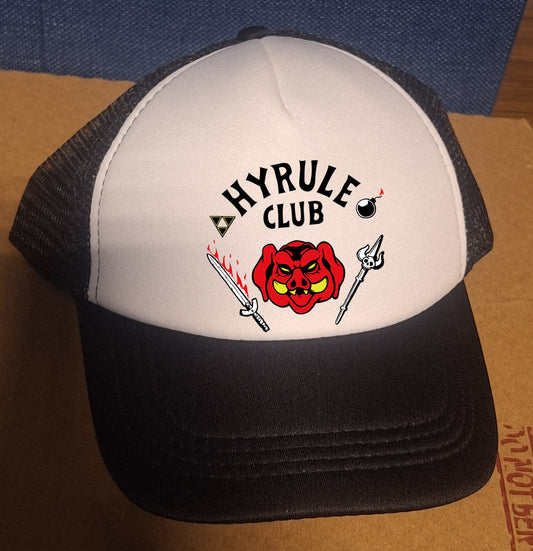 Adjustable Trucker Baseball Hat Cap Hyrule Club Hellfire Zelda Parody
