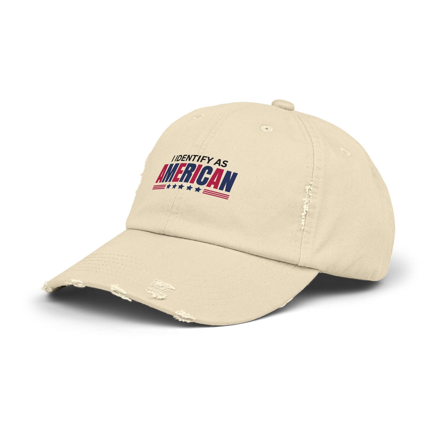 I Identify as American Unisex Distressed Cap