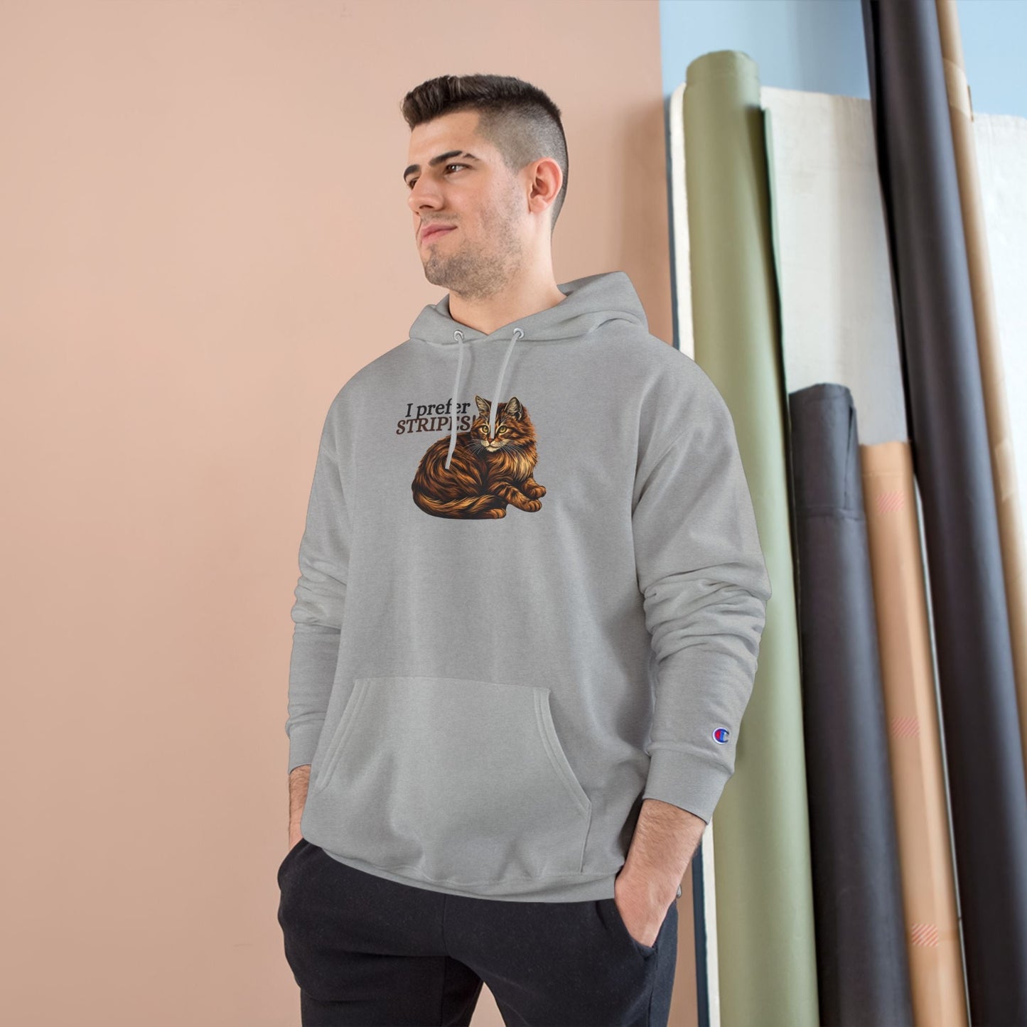 I Prefer Stripes Cat Lover Hoodie