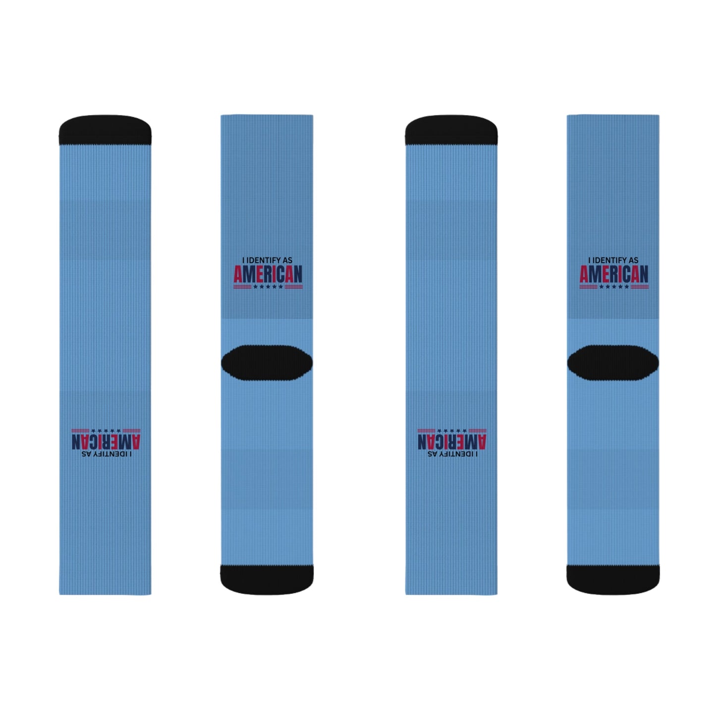 Identifies as American Sublimation Socks