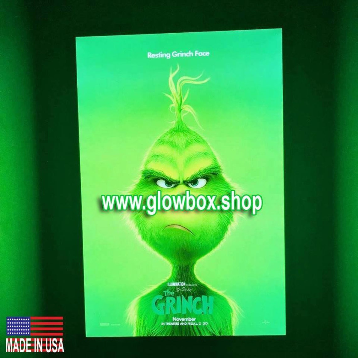 7-PACK Glowbox "World Famous" LED Poster Frames - Made in the USA