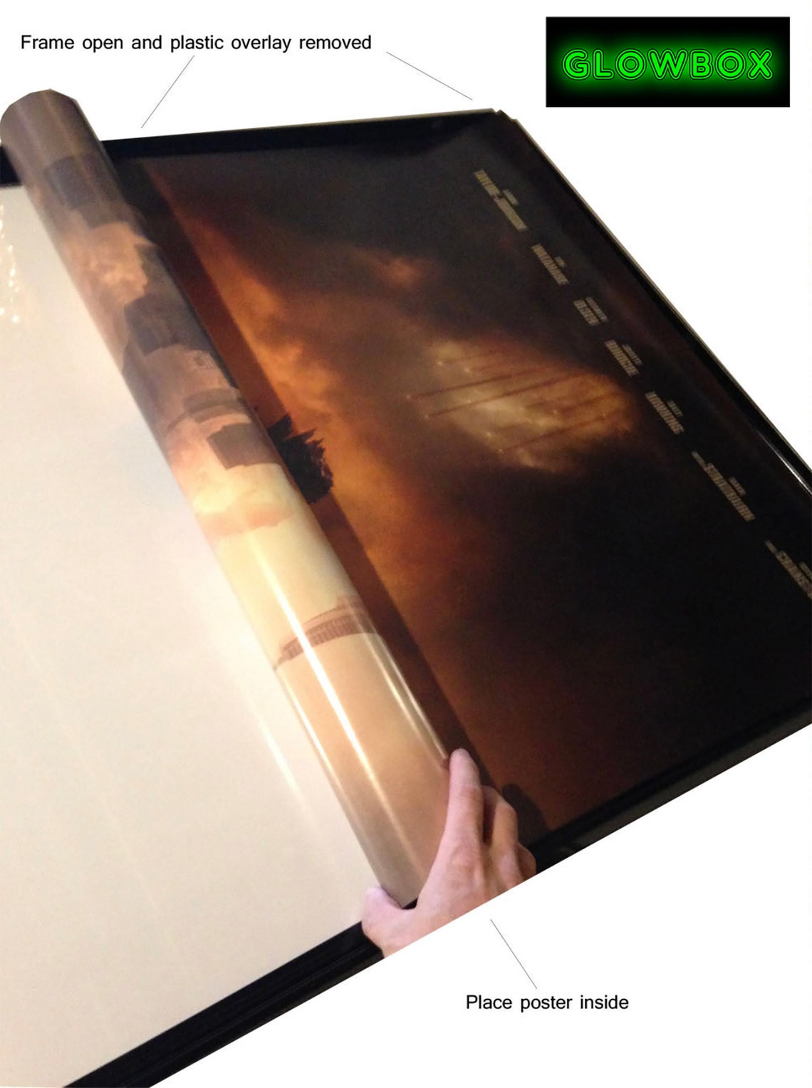 2-PACK Glowbox "World Famous" LED Poster Frames