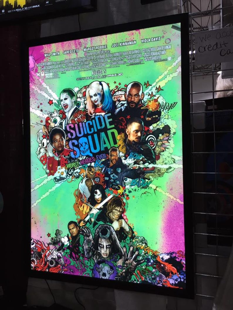3-PACK Glowbox "World Famous" LED Poster Frames
