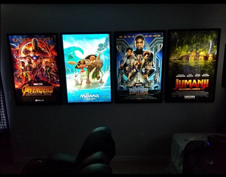 4-PACK Glowbox "World Famous" LED Poster Frames