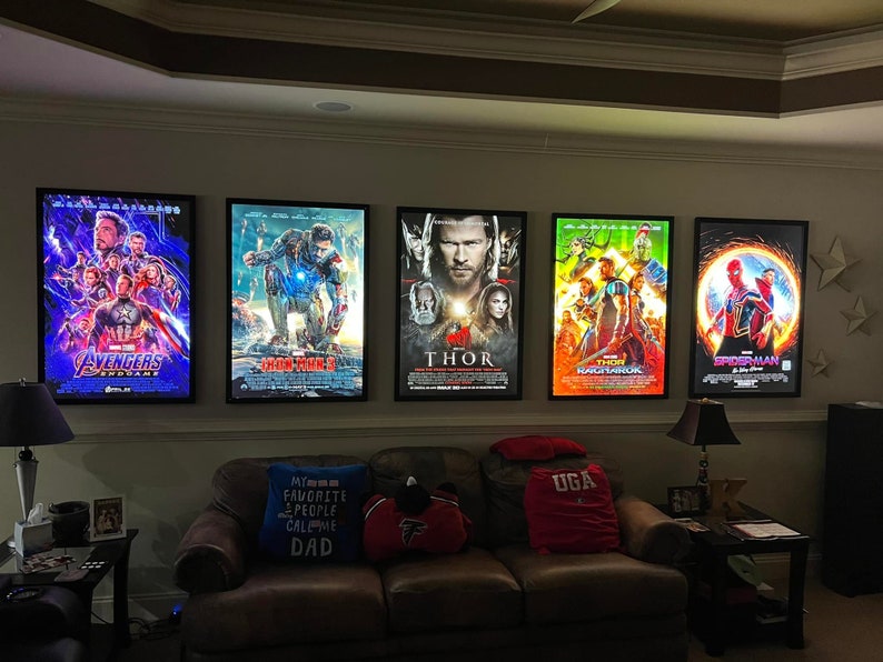 10-PACK Glowbox "World Famous" LED Poster Frames