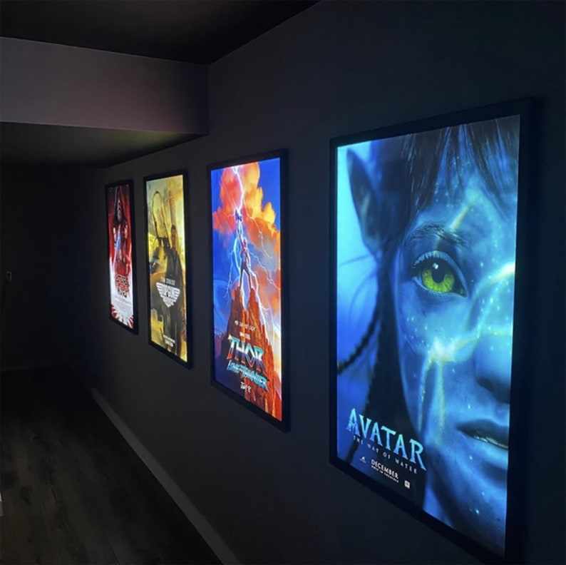 4-PACK Glowbox "World Famous" LED Poster Frames