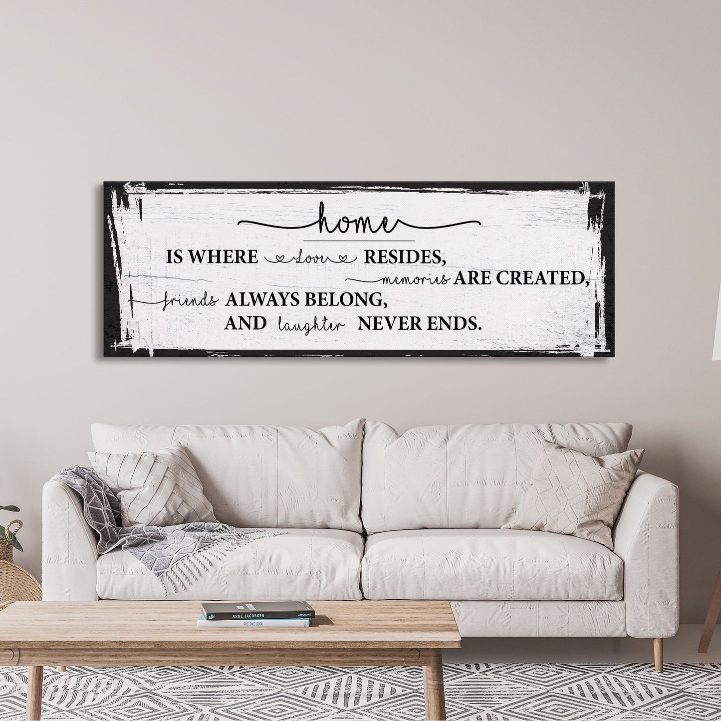 Home is where love resides canvas sign, farmhouse wall decor, farmhouse sign, home sign, family room sign, wood sign, home decor canvas sign
