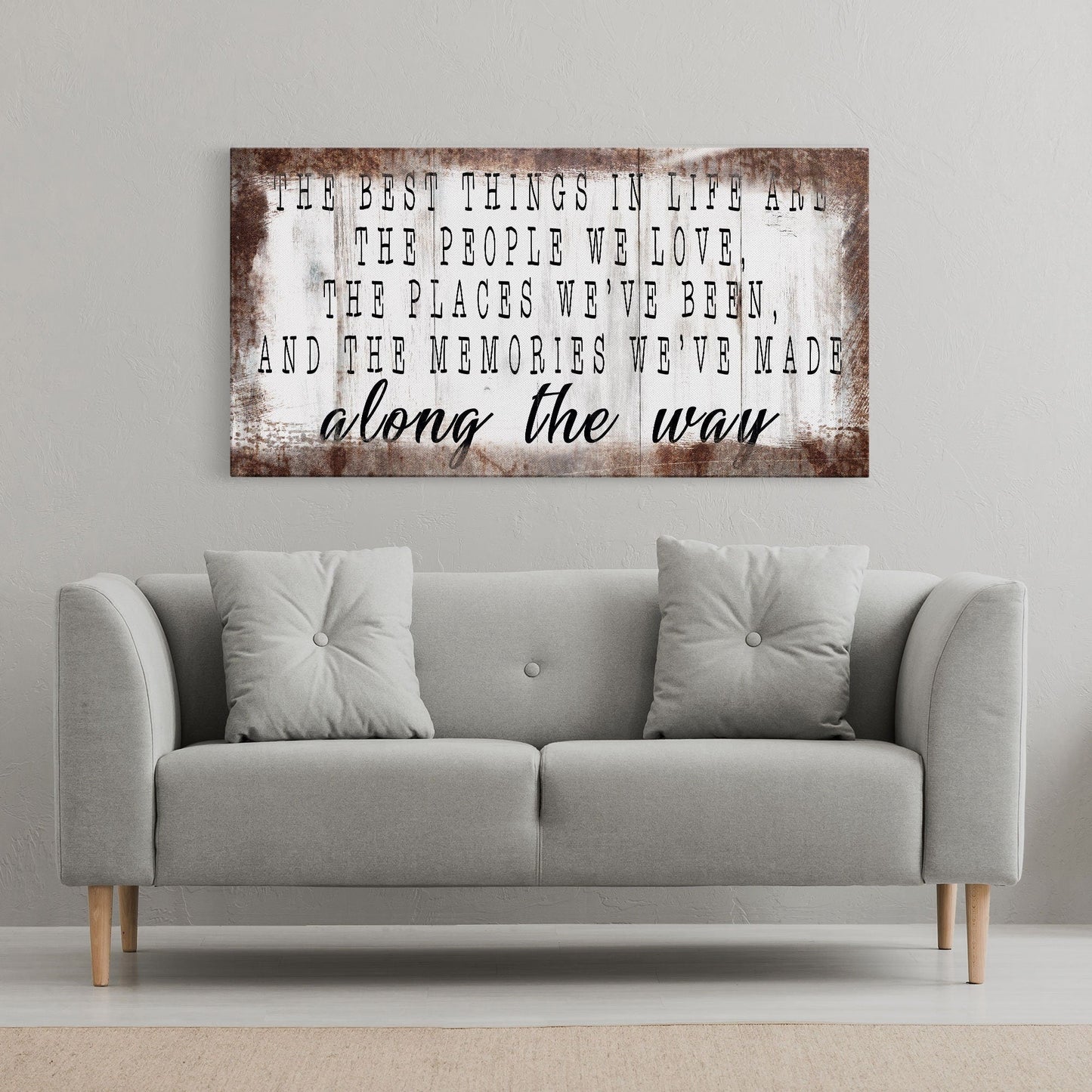 inspirational signs, the best things in life canvas sign, home decor sign, wood sign wall decor, motivational signs, the memories we've made