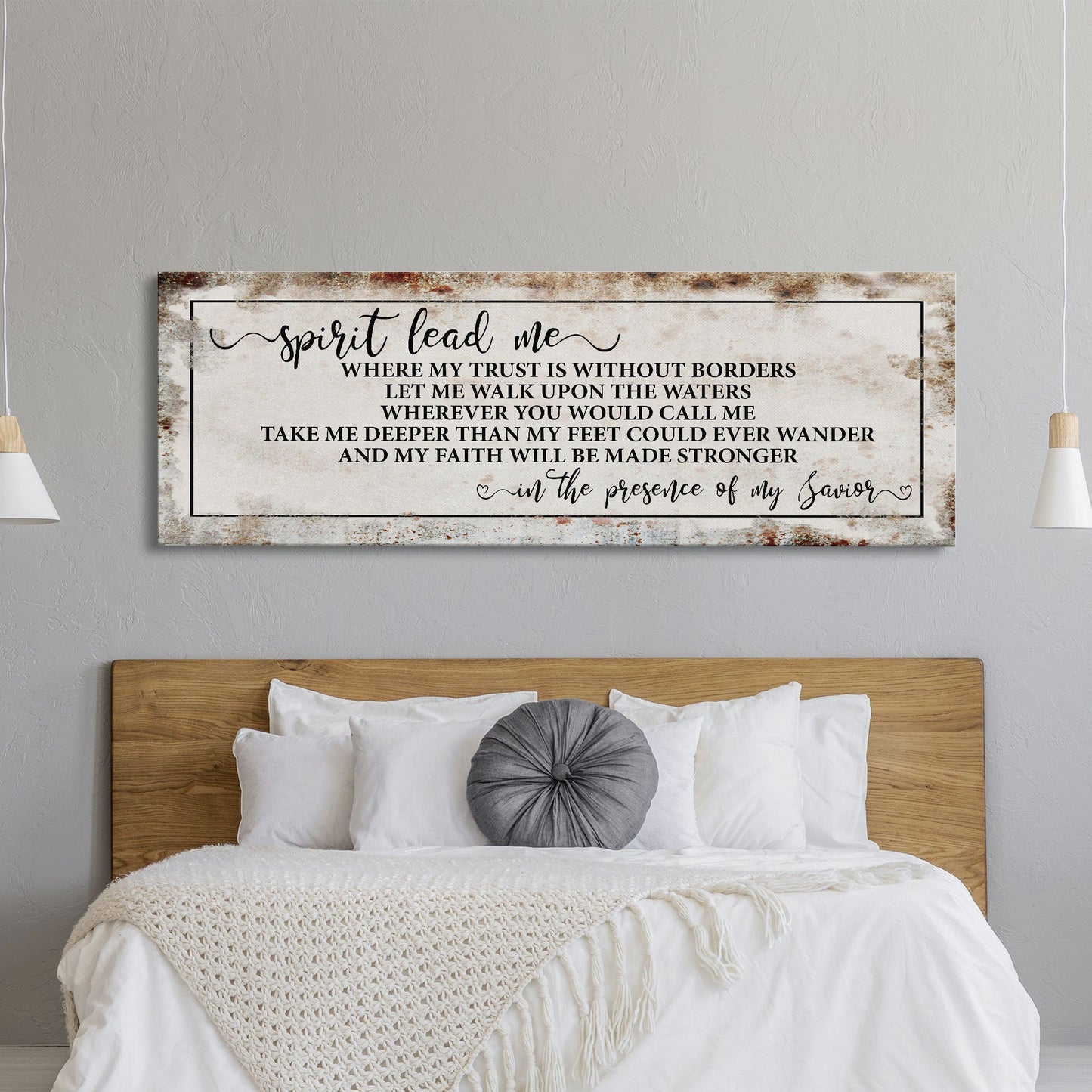 Song wall decor, Hillsong, spirit lead me canvas print, inspirational wall decor, worship song sign, worship song decor, Christian decor